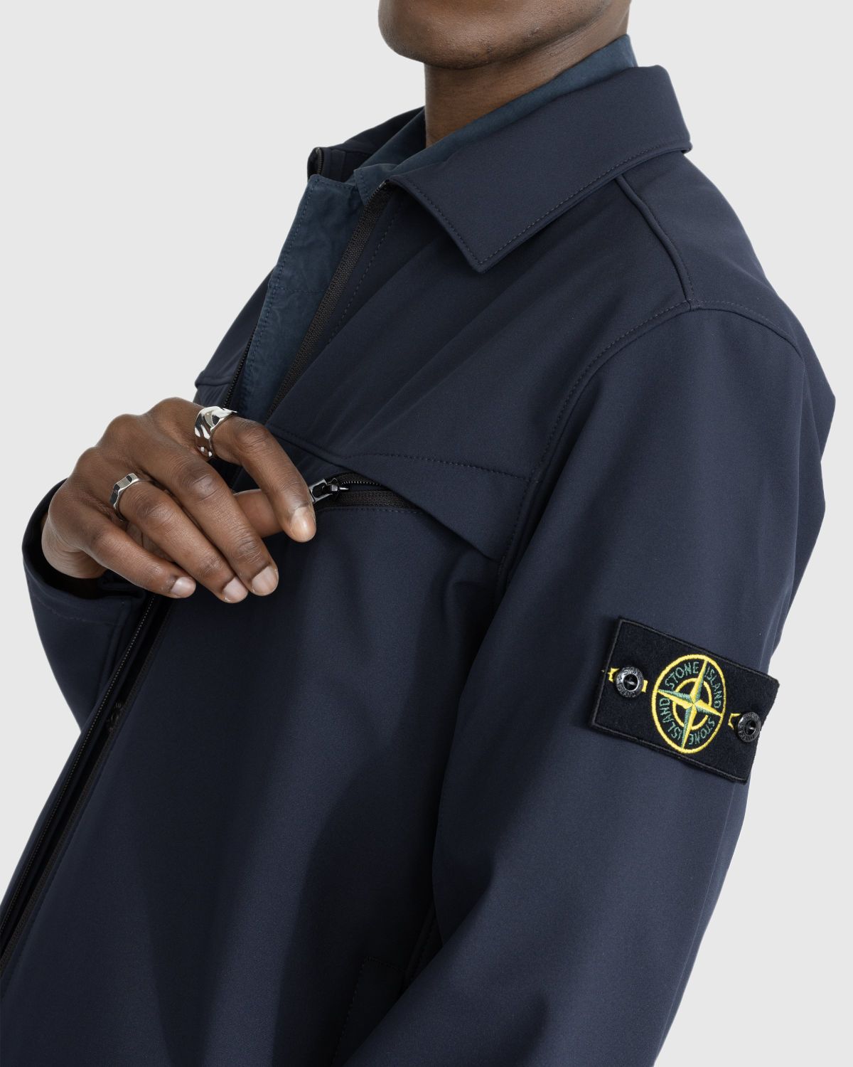 Stone island sale collar jacket